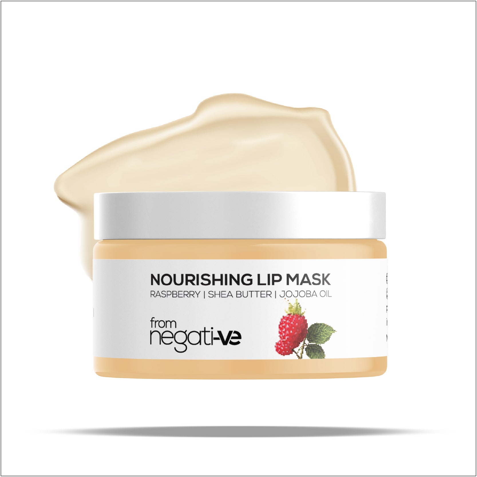 Nourishing lip mask with raspberry and shea butter